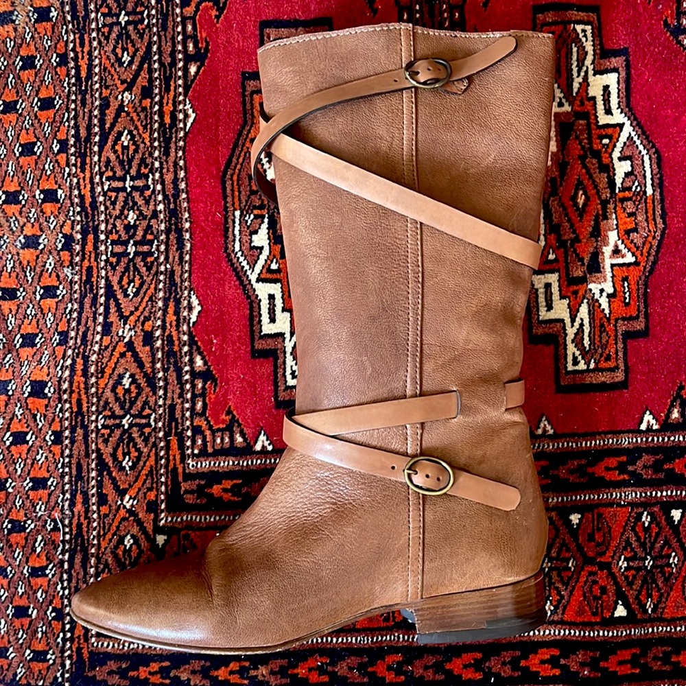 Chloe leather riding boots